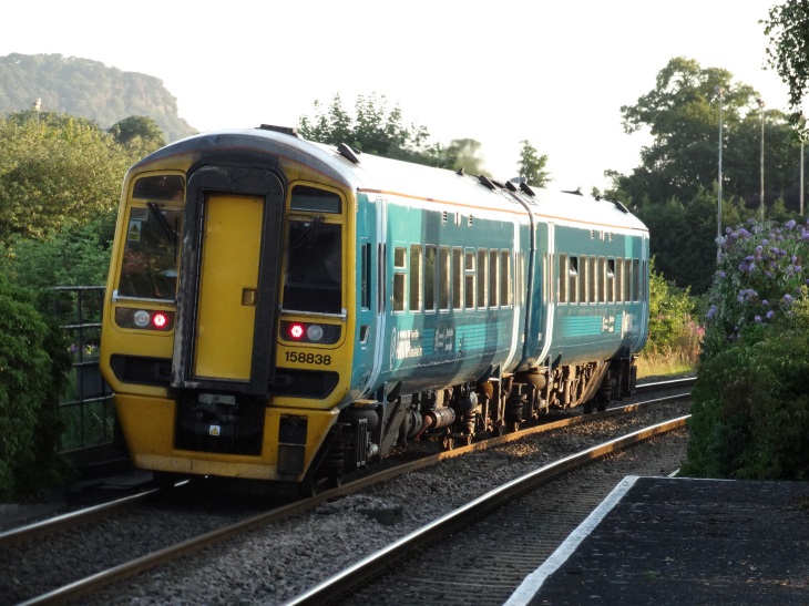 58.834 leaves Frodsham and heads into the sunset with the 19.37 departure to Chester